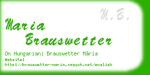 maria brauswetter business card